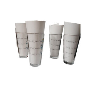 VTG 4 Milkshake Measurmen Glasses 7"